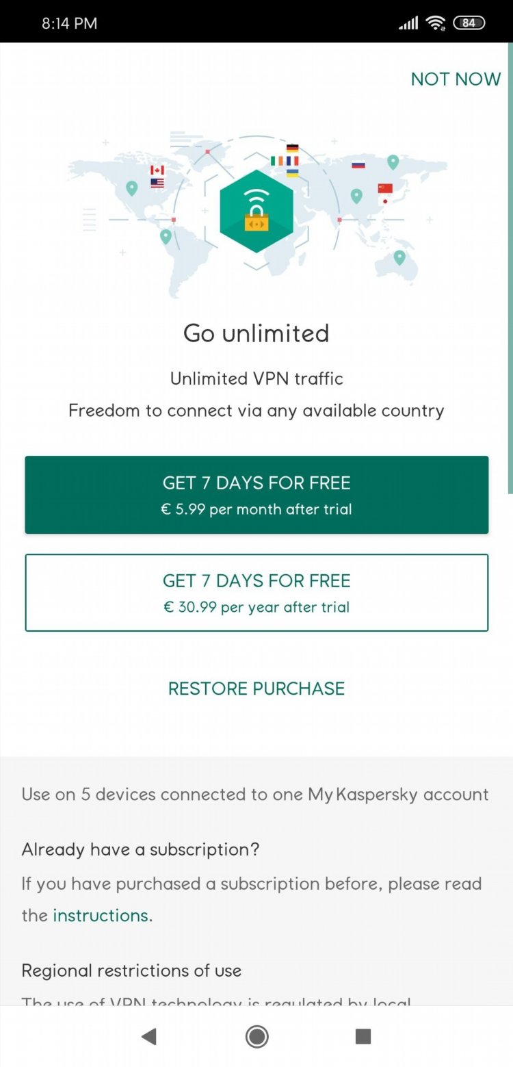 Kaspersky vpn скачать