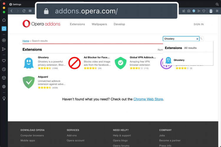 Opera vpn free расширение