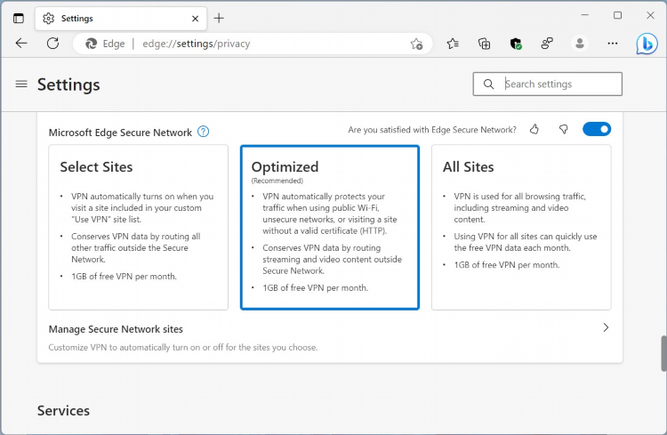 Впн microsoft edge